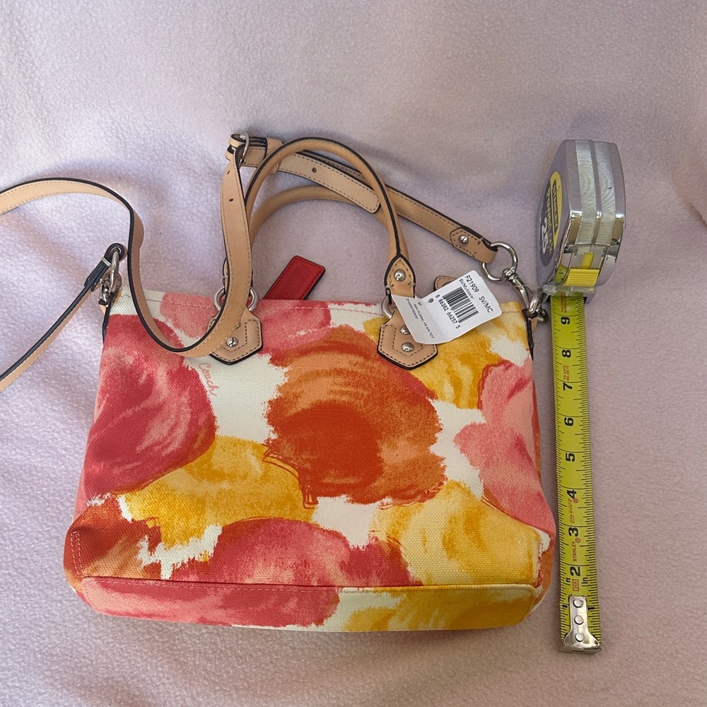 Coach Ashley Floral Print Mini Tote F21909 Leather Crossbody Strap RARE FIND - Picture 13 of 16